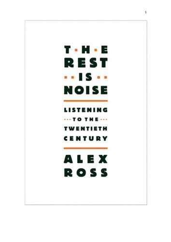 The Rest Is Noise by Alex Ross