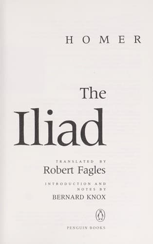 Cover for The Iliad
